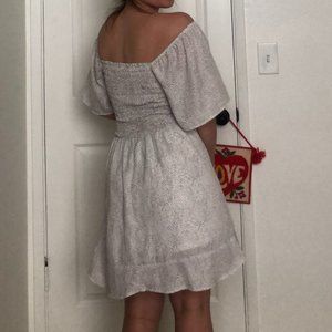 Sienna Sky White Polka Dot Dress Size Small